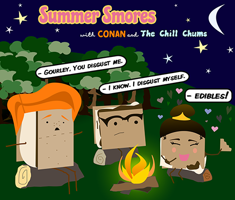 Conan O'Brien Summer S'mores and the Chill Chums Cartoon